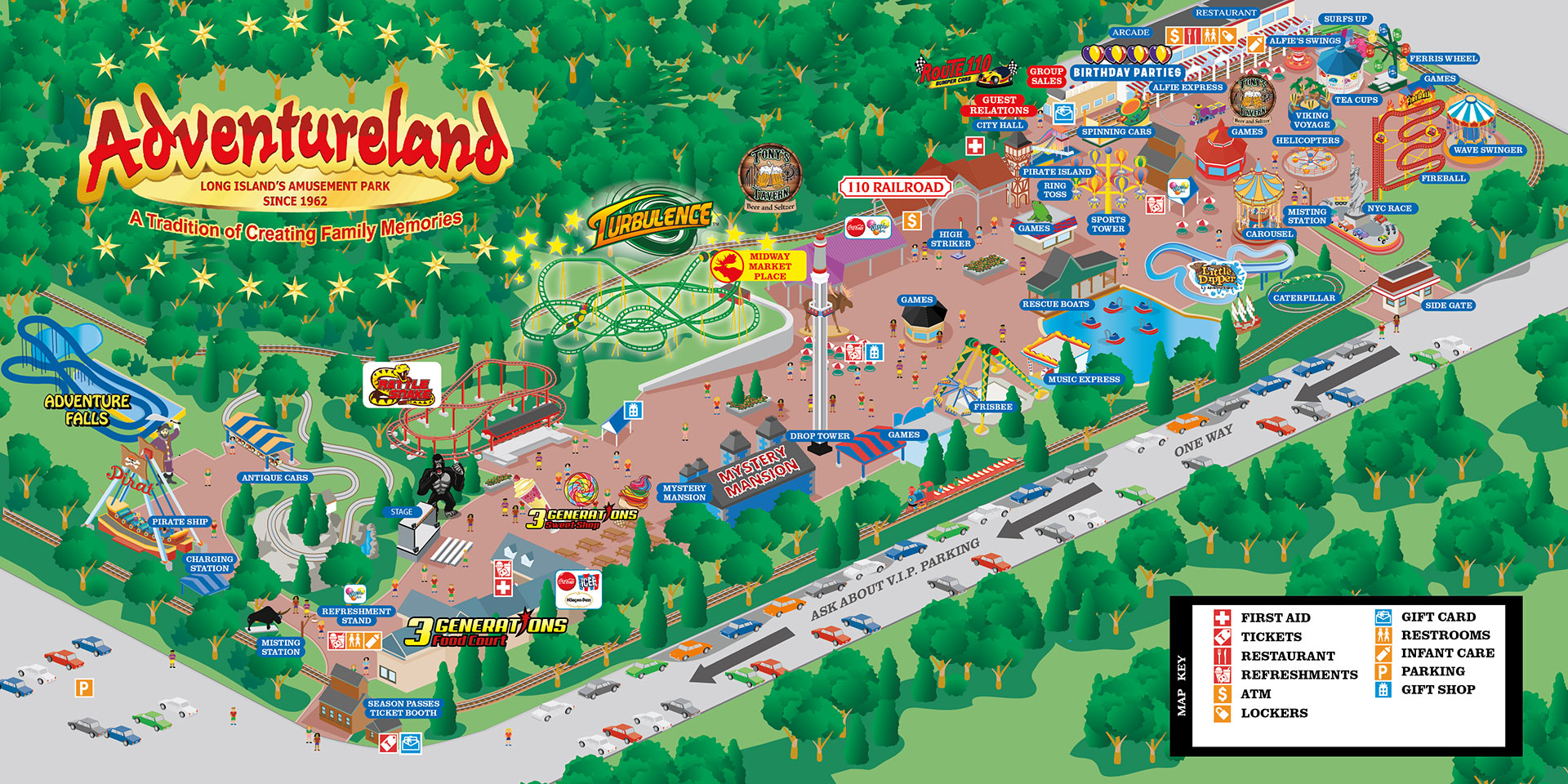 adventureland amusement park map