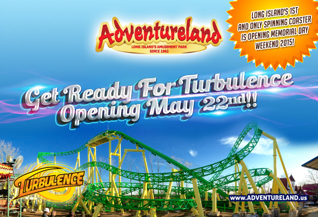 Banner Turbulence Opening May22 Adventureland Amusement Park Long Island New York