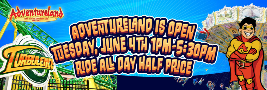 June 4th - 1PM-5:30PM - Ride All Day Half Price