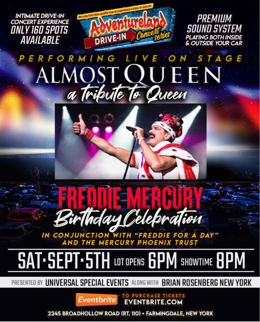 Performing live on stage: Almost Queen a Tribute to Queen. Freddie Mercury Birthday Celebration