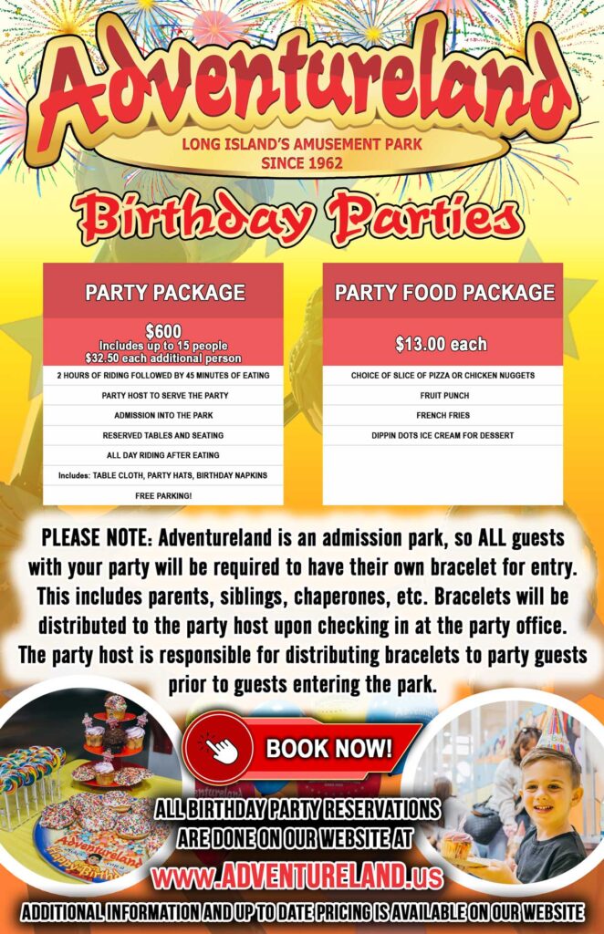 Birthday party info