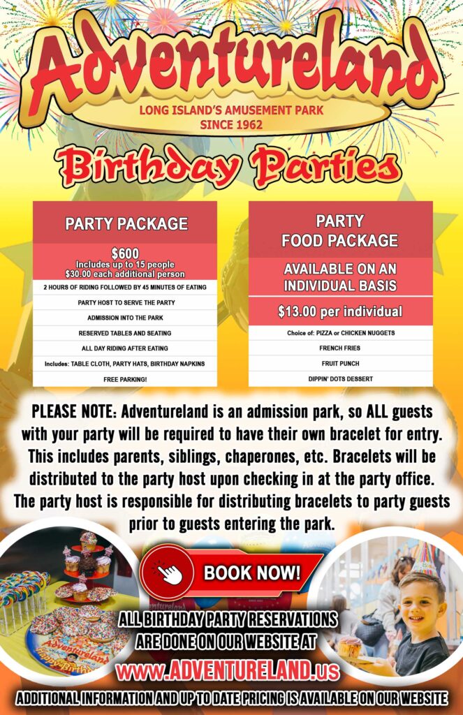 Birthday party info